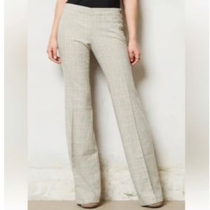 Elevenses Anthropologie The Brighton Plaid Wool Blend Wide Leg Pants Grey Size 6